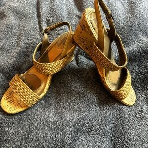 Memory foam Stylish Woven Strap Wedge Sandals